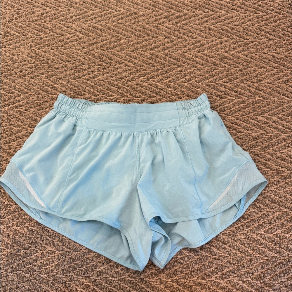 Lululemon Athletica Blue Athletic Shorts Lightweight Dolphin Hem